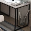 Scranton & Co Modern Wood Corner Computer Desk with USB in Grey