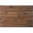 Scranton & Co Solid Acacia Wood Desk with Keyboard Tray in Aged Brown