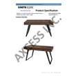 Scranton & Co Solid Acacia Wood Desk with Keyboard Tray in Aged Brown