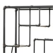 Scranton & Co Industrial Metal 8-Shelf Bookcase in Sand Black