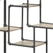 Scranton & Co Industrial Metal 8-Shelf Bookcase in Sand Black