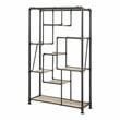 Scranton & Co Industrial Metal 8-Shelf Bookcase in Sand Black