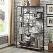 Scranton & Co Industrial Metal 8-Shelf Bookcase in Sand Black