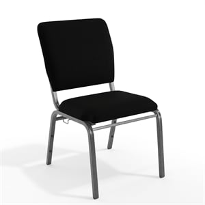 Scranton & Co Fabric 18.5&quot Multipurpose Church Chair in Black