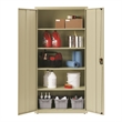 Scranton & Co Welded Metal Storage Cabinet with 4 Shelves in Putty