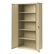 Scranton & Co Welded Metal Storage Cabinet with 4 Shelves in Putty