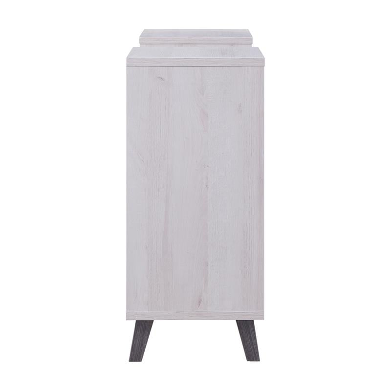 Scranton & Co Wood 6-Shelf Console Table in White Oak Finish