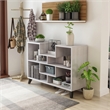 Scranton & Co Wood 6-Shelf Console Table in White Oak Finish