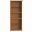 Scranton & Co Solid Wood 5 Shelf Bookcase in Light Golden Brown