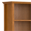 Scranton & Co Solid Wood 5 Shelf Bookcase in Light Golden Brown