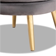 Scranton & Co Grey Velvet Accent Chair with Gold Finished Wood Legs