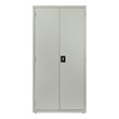 Scranton & Co Welded Metal Storage Cabinet with Adjustable Shelves in Light Gray
