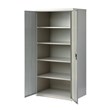 Scranton & Co Welded Metal Storage Cabinet with Adjustable Shelves in Light Gray