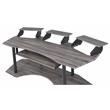 Scranton & Co Wooden 4-Shelf Music Recording Studio Desk in Black Oak