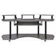 Scranton & Co Wooden 4-Shelf Music Recording Studio Desk in Black Oak