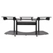 Scranton & Co Wooden 4-Shelf Music Recording Studio Desk in Black Oak