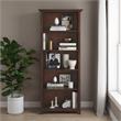 Scranton & Co 5-Shelf Solid Pine Wood Bookcase in Russet Brown Finish