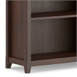 Scranton & Co 5-Shelf Solid Pine Wood Bookcase in Russet Brown Finish
