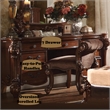 Scranton & Co 7-Drawer Vanity Desk in Cherry with Hand-Brushed Gold Accents