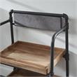 Scranton & Co Industrial Metal 4-Shelf Ladder Bookcase in Sand Black