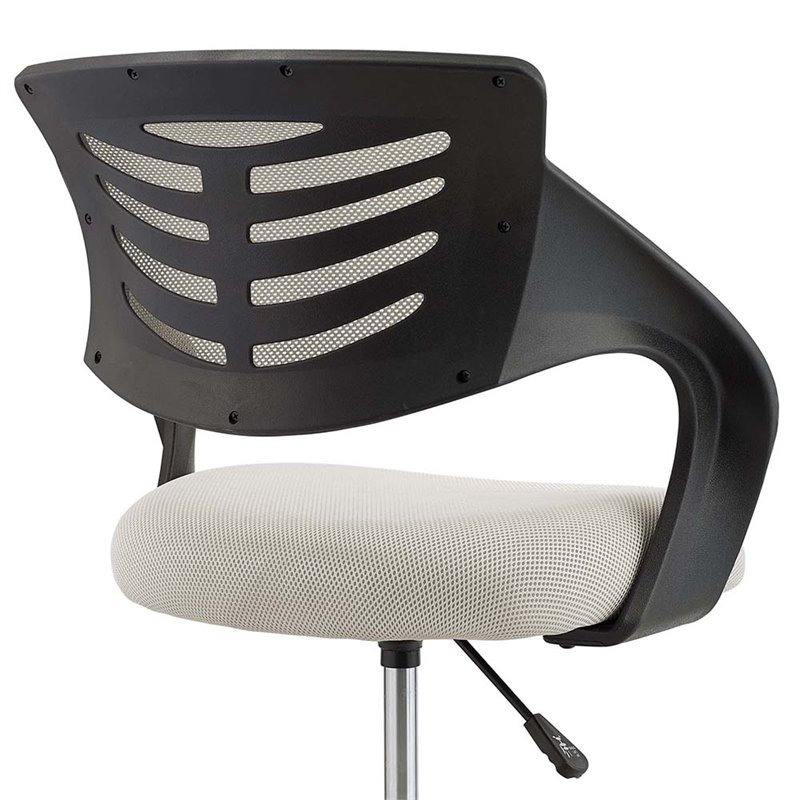 Scranton & Co Adjustable Ergonomic Drafting Chair in Gray Mesh