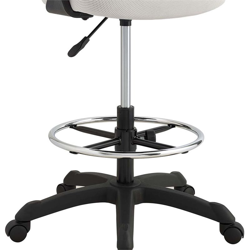 Scranton & Co Adjustable Ergonomic Drafting Chair in Gray Mesh