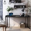 Scranton & Co Modern Wood Computer Desk with USB Port in Black