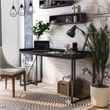 Scranton & Co Modern Wood Computer Desk with USB Port in Black