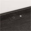 Scranton & Co Modern Wood Computer Desk with USB Port in Black