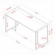Scranton & Co Modern Wood Computer Desk with USB Port in Black