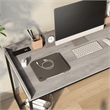 Scranton & Co Writing Desk with USB Ports in Light Gray and Black