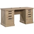 Scranton & Co Credenza Desk with File Storage in Prime Oak Finish