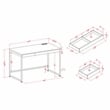 Scranton & Co Metal Writing Desk with USB Ports in White