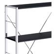 Scranton & Co Tennos 4-Shelf Metal Bookshelf in Black and Chrome Finish