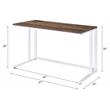 Scranton & Co Tyrese Wooden Writing Desk with USB Port in Walnut & White
