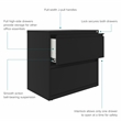 Scranton & Co Metal 2-Drawer Lateral File Cabinet in Black