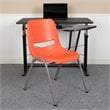 Scranton & Co Classroom Chair with Left Arm Tablet in Orange