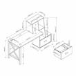 Scranton & Co Wood Desk with Multi-Storage in White Oak