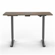 Scranton & Co Metal Height Adjustable Office Desk in Dark Brown and Black