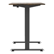Scranton & Co Metal Height Adjustable Office Desk in Dark Brown and Black