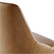Scranton & Co Faux Leather Swivel Office Chair in Black and Tan