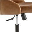 Scranton & Co Faux Leather Swivel Office Chair in Black and Tan