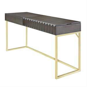 Scranton & Co Contemporary Lift-Top Writing Desk in Walnut Finish