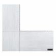 Scranton & Co 2-Piece L-Shaped Writing Desk Set in White Finish