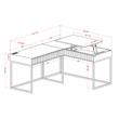 Scranton & Co 2-Piece L-Shaped Writing Desk Set in White Finish