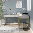 Scranton & Co 2-Piece L-Shaped Writing Desk Set in White Finish