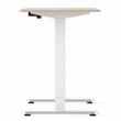 Scranton & Co Metal Height Adjustable Office Desk in Natural and White