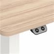 Scranton & Co Metal Height Adjustable Office Desk in Natural and White