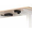 Scranton & Co Metal Height Adjustable Office Desk in Natural and White