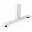 Scranton & Co Metal Height Adjustable Office Desk in Natural and White